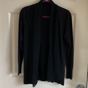 Elie Tahari Black Women's Silk & Cashmere Open Front Cardigan